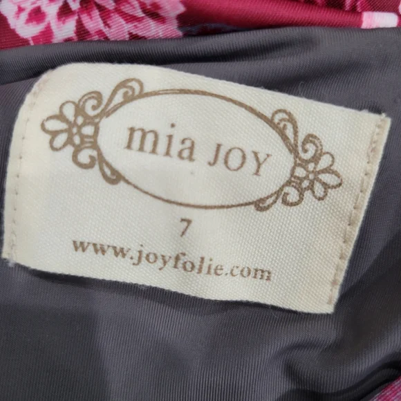Joyfolie One Piece Ruffle Wrap Burgundy Floral Swimsuit Size 7